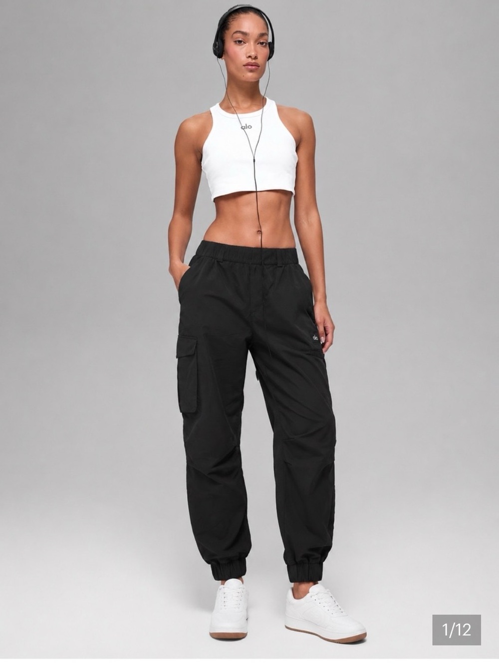 ALO Yoga Black Cargo Jogger Pants